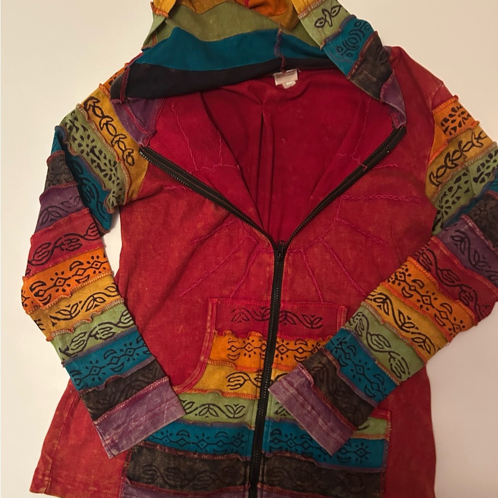 Multicolor Women's Hooded Jacket